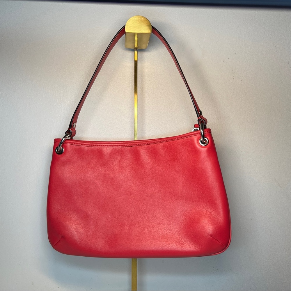 Coach Poppy Red Legacy Leather Double Gusset - Picture 2 of 9